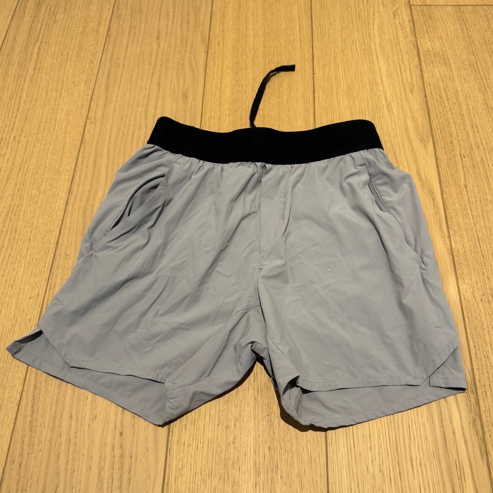 Ten Thousand Men’s Athletic Shorts — Light Gray with Black Waistband